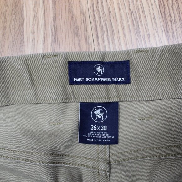 36x30 HART SCHAFFNER MARX STRAIGHT LEG JEANS COTTON/POLY/SPANDEX WHITE 36W x 30L - Picture 4 of 4